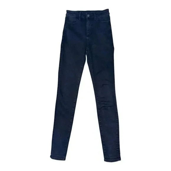 American Eagle Size 2 Long Black Next Level Stretch Highest Rise Jegging - Picture 1 of 7